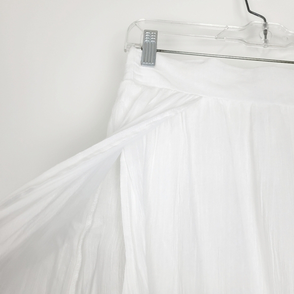 NWT Becca by Rebecca Virtue Cotton Gauzy Slit Cover-Up Skirt in White - Picture 6 of 10